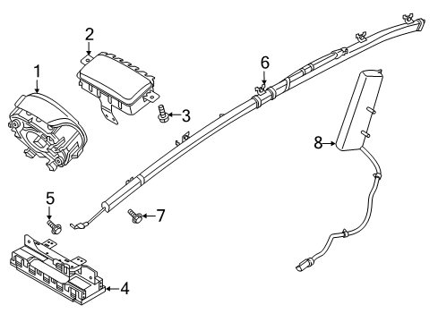 2019 Hyundai Elantra GT Air Bag Components Module Assembly-Air Bag Control Diagram for 95910-G3001