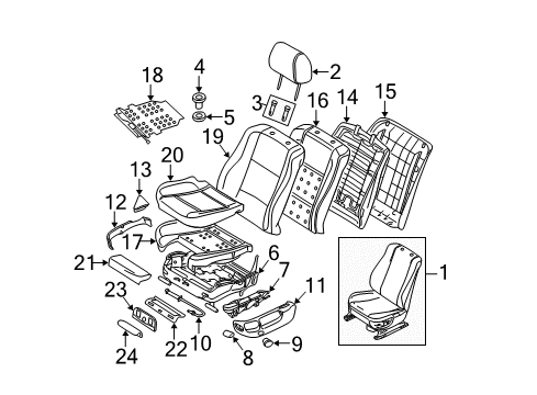 2003 BMW 525i Front Seat Components Sensor Mat Co-Driver'S Seat Identif. Diagram for 65776949787