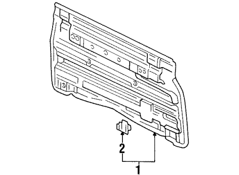 1995 Toyota T100 Back Panel Clamp Diagram for 58706-34010