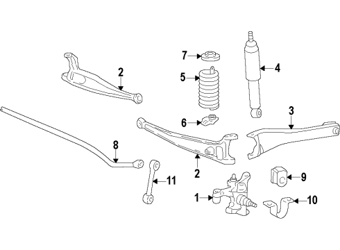 2015 Ford F-250 Super Duty Front Suspension Components, Stabilizer Bar Stabilizer Bar Diagram for 7C3Z-5482-C