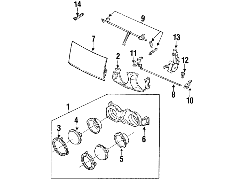 1992 Isuzu Impulse Headlamps Relay, Starter (12V 15A) Diagram for 8-94147-095-0