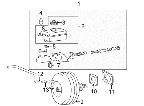2004 Kia Optima Hydraulic System Cylinder Assembly-Brake Master Diagram for 58510-3D500