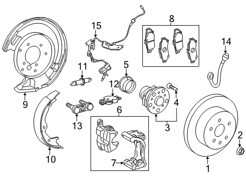 2018 Lexus RC300 Anti-Lock Brakes Sensor, Speed, Front LH Diagram for 89543-24021