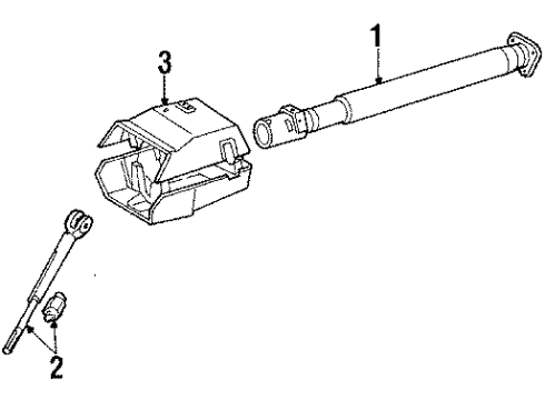 1984 Toyota Celica Steering Column & Wheel, Steering Gear & Linkage Shaft Assembly Diagram for 45210-14070