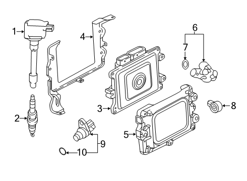 2020 Honda Civic Ignition System CONTROL MODULE, POWERTRAIN (REWRITABLE) Diagram for 37820-5AN-AL1