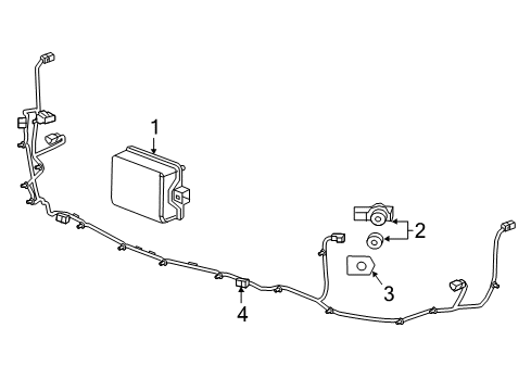 2016 Chevrolet Malibu Electrical Components - Front Bumper Harness Diagram for 23345005