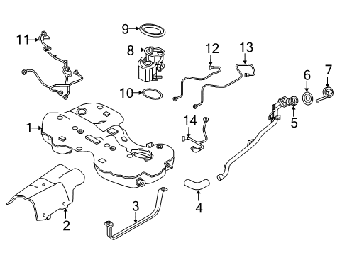 2017 Infiniti QX30 Fuel Supply Harness-Fuel Gauge, Tank Diagram for 24053-5DC1A