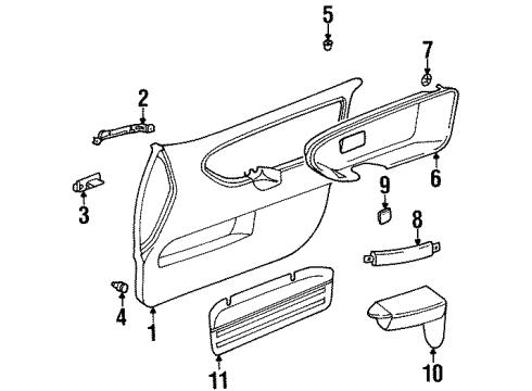 1997 BMW 328i Interior Trim - Front Door Bush Diagram for 51418144139