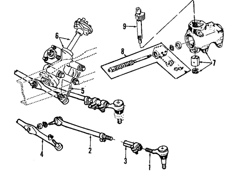 1994 Ford E-350 Econoline Club Wagon P/S Pump & Hoses, Steering Gear & Linkage Power Steering Pressure Hose Diagram for F1UZ3A719A