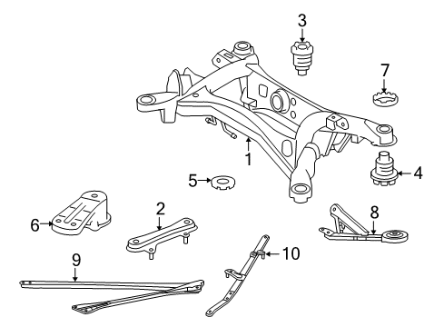 2013 Lexus IS250 Suspension Mounting - Rear Cushion, Rear Suspension Diagram for 52271-53041
