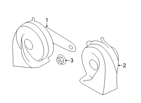 2018 Nissan Kicks Horn Horn Assy-Electric High Diagram for 25610-5RA0A