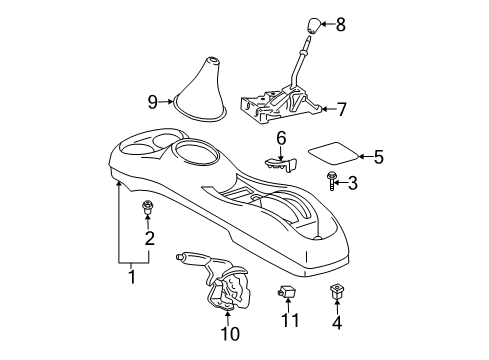 2004 Scion xB Switches Shifter Diagram for 33530-52140