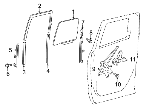 Diagram for 2020 Toyota Tundra Rear Door 