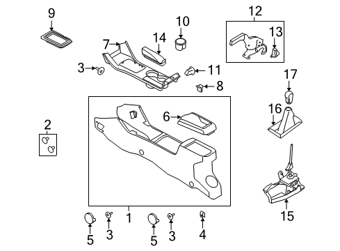 2008 Ford Focus Gear Shift Control - MT Lamp Diagram for 7S4Z-13E701-AH