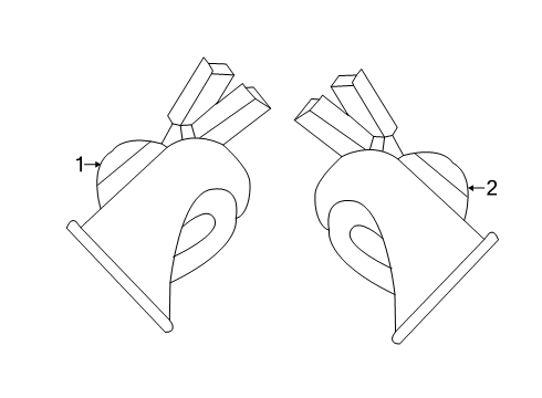 2019 Infiniti QX50 Horn Horn Assy-Electric High Diagram for 25610-5NA0A