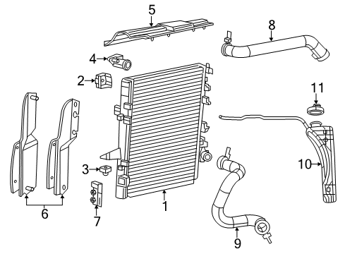 2014 Jeep Wrangler Radiator & Components Hose-Radiator Inlet Diagram for 55111394AC