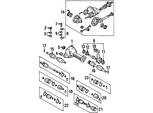 2001 Kia Sportage Carrier & Front Axles Seal-Dust Diagram for 0K01127623