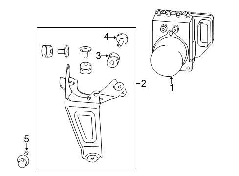 2017 Toyota Sienna ABS Components Actuator Diagram for 44050-08260