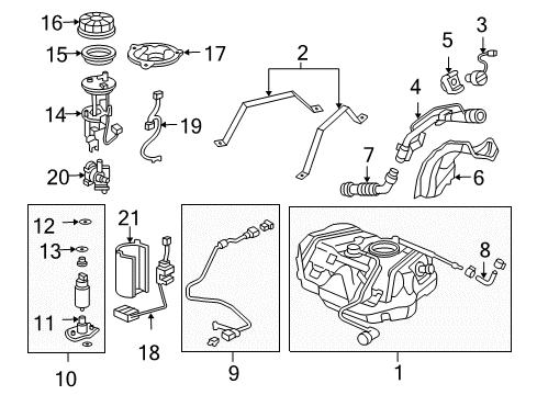 2004 Honda Accord Filters Tube, Fuel Feed Diagram for 17714-SDB-A01