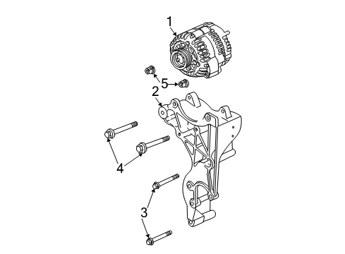 2005 Chevrolet Avalanche 2500 Alternator GENERATOR Assembly Diagram for 15219565
