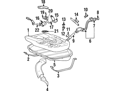 1996 Hyundai Elantra Senders Tank Assembly-Fuel Diagram for 31150-29800