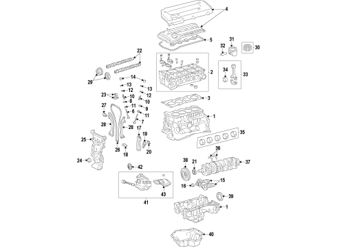 2012 Lexus HS250h Engine Parts, Mounts, Cylinder Head & Valves, Camshaft & Timing, Oil Pan, Oil Pump, Balance Shafts, Crankshaft & Bearings, Pistons, Rings & Bearings INSULATOR, Engine Mounting Diagram for 12361-28310