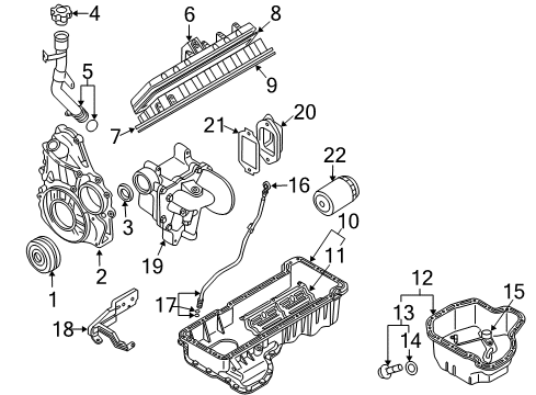 2007 GMC Sierra 3500 HD Filters Adapter Asm-Engine Oil Cooler Diagram for 98070157