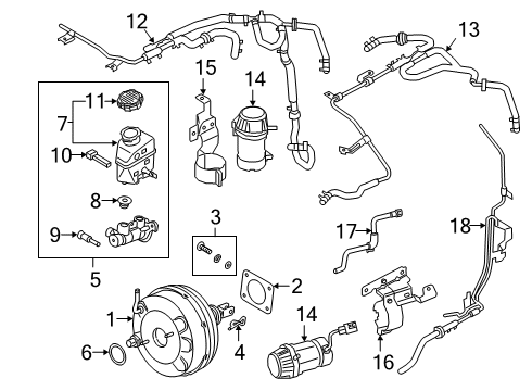 2020 Genesis G70 Hydraulic System Pin Assembly Diagram for 585801D000