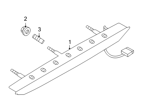 2007 BMW Z4 High Mount Lamps Compression Spring, Third Brake Light Diagram for 63257184919