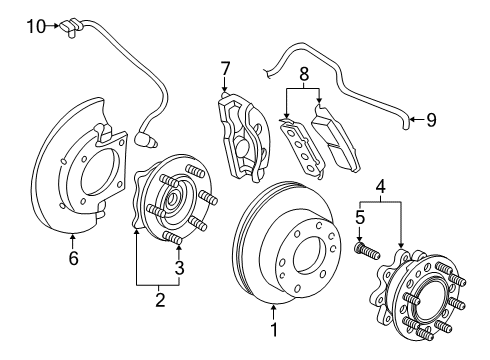 2009 GMC Savana 3500 Front Brakes Brake Hose Diagram for 84286063