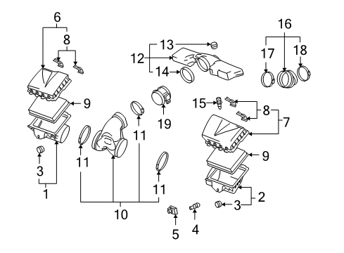 2004 Cadillac XLR Powertrain Control Oxygen Sensor Diagram for 12567072