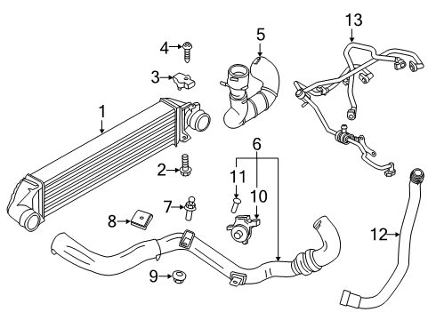 2017 Ford Escape Intercooler By-Pass Hose Diagram for GV6Z-9K308-A