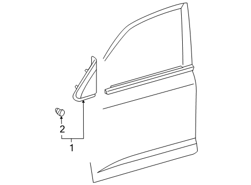 2009 Toyota Land Cruiser Exterior Trim - Pillars, Rocker & Floor Pillar Trim Diagram for 60118-60010