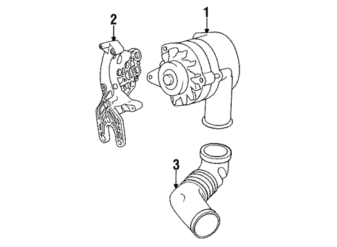 1994 BMW 840Ci Alternator Supporting Bracket Diagram for 12311729851