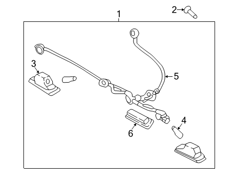 2017 Hyundai Tucson License Lamps Lens & Housing Assembly-License Lamp, L Diagram for 92510-D3000