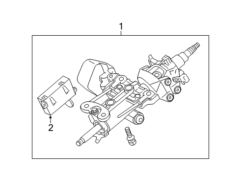 2011 Lexus GS460 Steering Column & Wheel, Steering Gear & Linkage Gear Assembly, Tilt Steering Diagram for 45810-30210