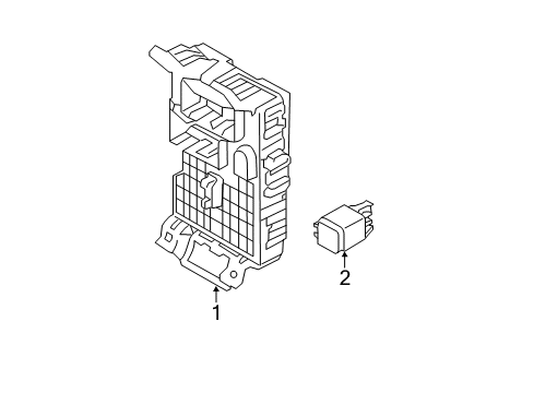 2014 Hyundai Accent Fuse & Relay Instrument Panel Junction Box Assembly Diagram for 91950-1R513