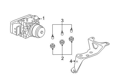 2006 Honda Accord ABS Components Modulator Assembly, Vsa Diagram for 57110-SDB-A71