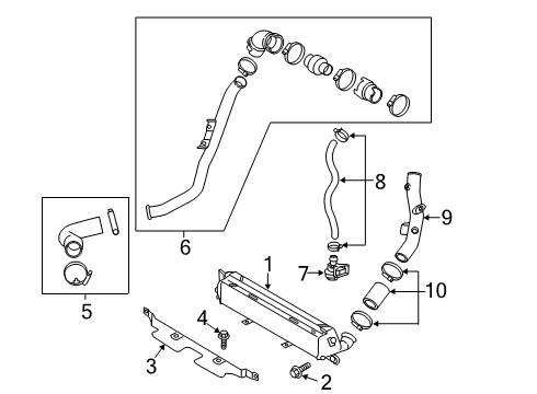 2018 Hyundai Kona Intercooler Hose Assembly-INTERCOOLER Inlet, B Diagram for 28252-2B760