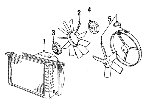 1988 BMW 750iL Water Pump Water Pump Diagram for 11510004161