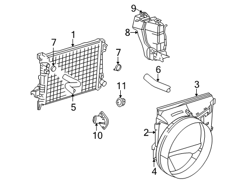 2009 Dodge Ram 3500 Radiator & Components Hose-Radiator Outlet Diagram for 55057037AA