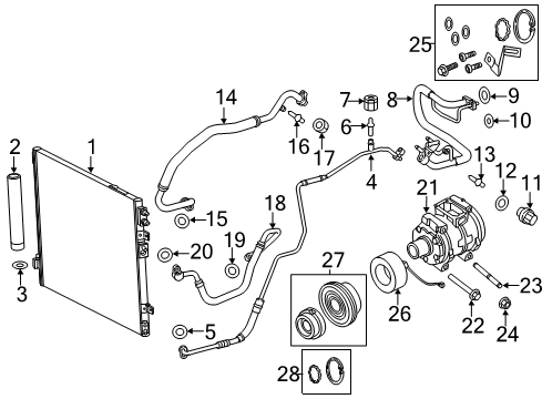 2015 Dodge Charger Air Conditioner Line-A/C Discharge Diagram for 68223576AC