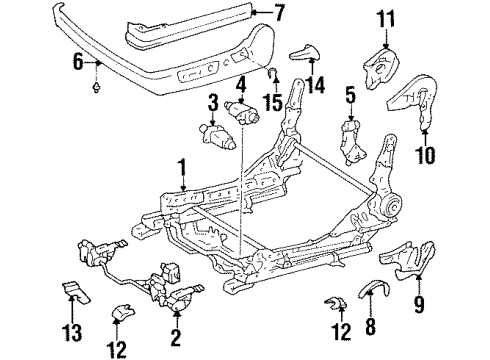 1998 Lexus SC300 Power Seats Switch Assy, Power Seat Diagram for 84920-24070