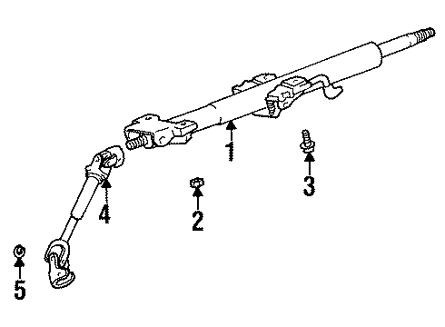 1999 Hyundai Accent Steering Column & Wheel, Steering Gear & Linkage Nut-Flange Diagram for 13385-08001