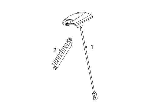 2017 Dodge Viper Antenna & Radio Antenna-Cable & Base Assembly Diagram for 68204715AA