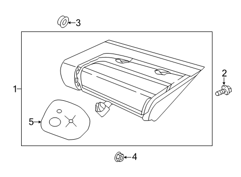 2019 Honda Civic Tail Lamps Light Assy., L. Lid Diagram for 34155-TGG-A01