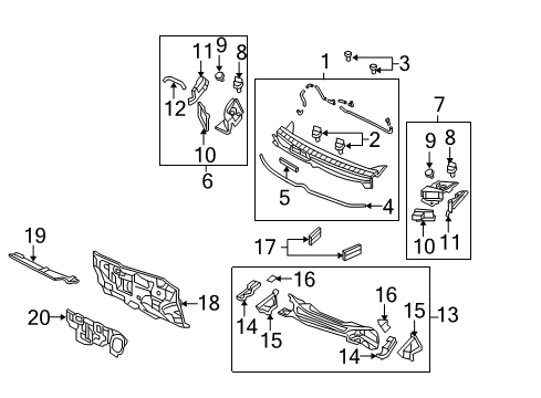 2009 Honda Civic Cowl Dashboard (Lower) Diagram for 61500-SNA-A11ZZ