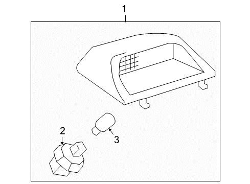 2004 Lexus LS430 Bulbs Lamp Assy, Center Stop Diagram for 81570-50030-C0