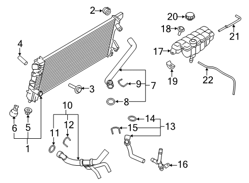 2016 Ford F-150 Radiator & Components Radiator Cap Diagram for FL3Z-8A500-A