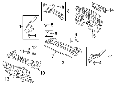 2014 Acura RDX Cowl Cowl Top Assembly, Front Passenger Diagram for 74220-TX4-A00